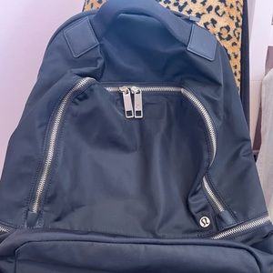 Lululemon black and gold backpack